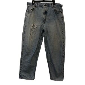 Carhartt Distressed Medium Wash Jeans 40x30